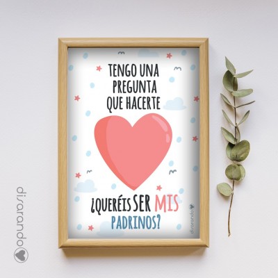 Lámina Padrinos Personalizable