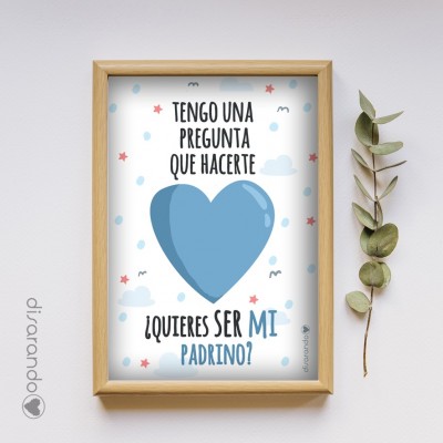 Lámina Padrinos Personalizable