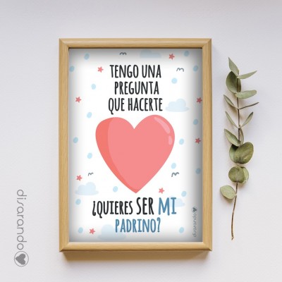 Lámina Padrinos Personalizable