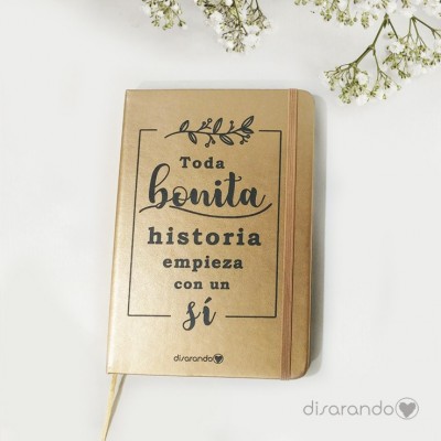 Caja Libreta + Pluma "Toda bonita historia... "