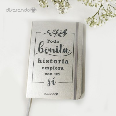Caja Libreta + Pluma "Toda bonita historia... "