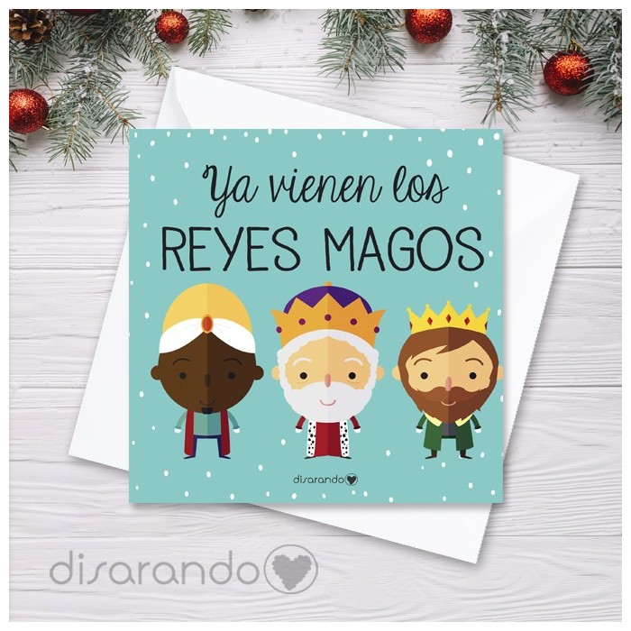 Tarjeta Navidad Reyes Magos