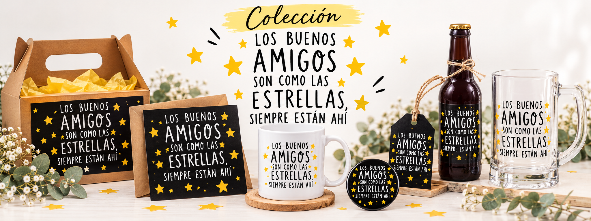Los buenos amigos son como las estrellas