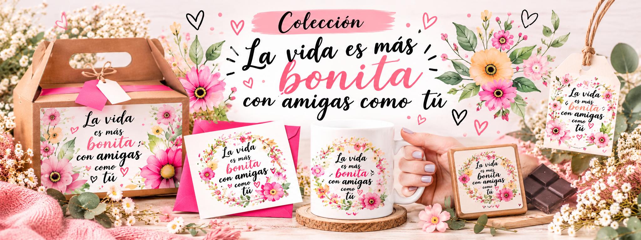 La vida es más bonita con amigas como tú