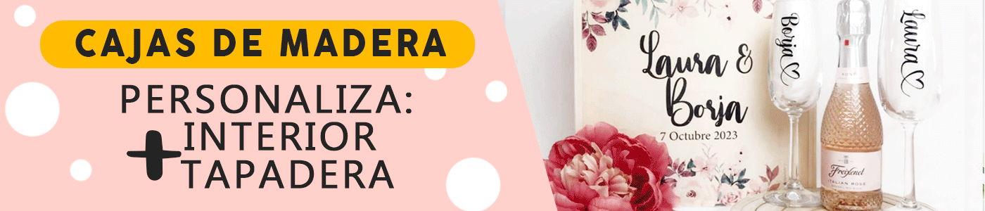 Cajas de madera personalizables